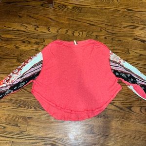 Free people balloon sleeve sweater top size S